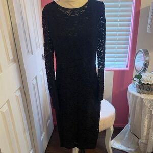 Elegant Black Lace Dress